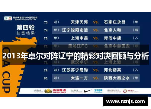 2013年卓尔对阵辽宁的精彩对决回顾与分析